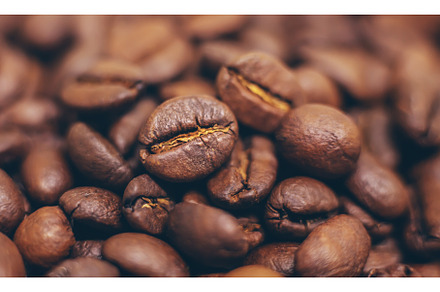 Coffee beans roasted close-up. Drink, a Food & Drink Photo by yanadjana