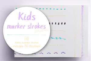 AI Kids Marker Strokes Brushes