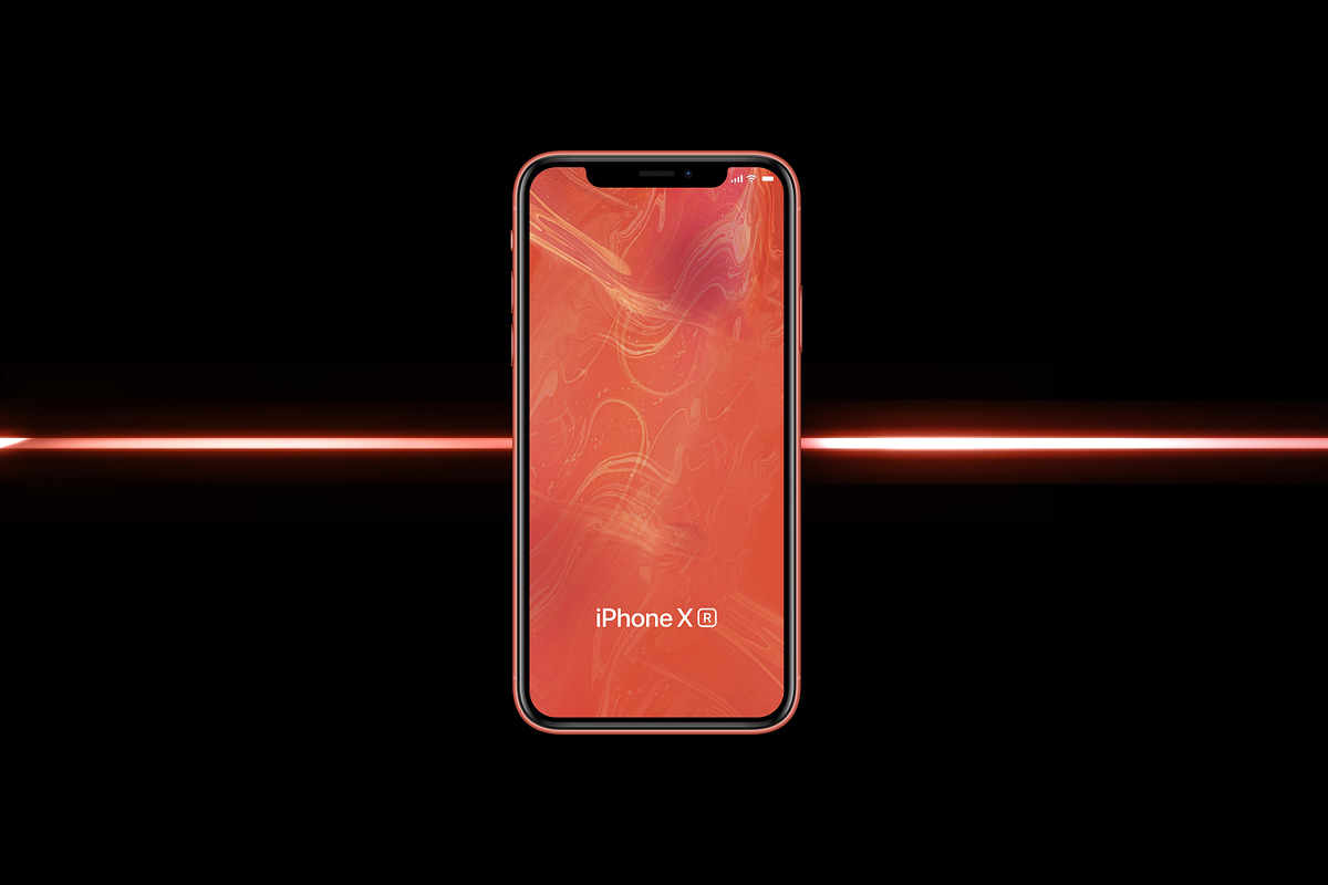 iPhone XR Coral Mockup, an iPhone Mockup by Nadasol (Photo 2 of 2)