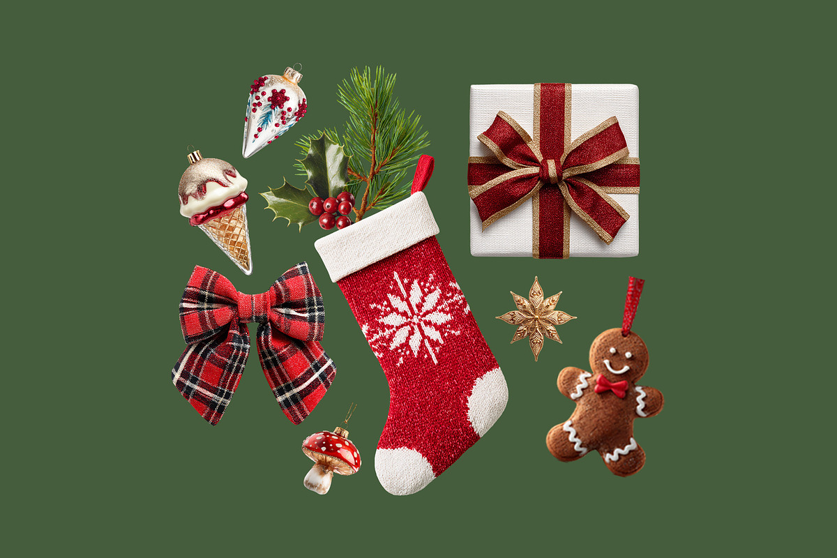 Christmas Collage Clipart Bundle, an Object Graphic by NatalieArtShop (Photo 9 of 10)