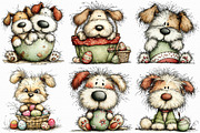 Whimsical Easter Dogs Clipart, an Illustration by Libby Wishes (Thumbnail 6 of 9)
