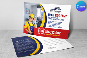 House Repair Service Postcard, a Card Template by Psd Templates