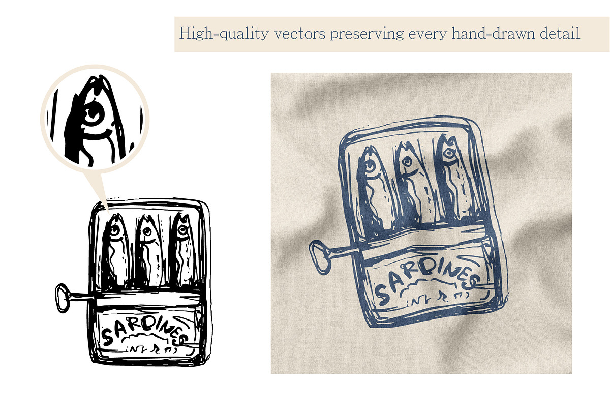 Mediterranean Mood - Line Collection, a Food Illustration by Svitlana Kharchuk (Photo 4 of 12)