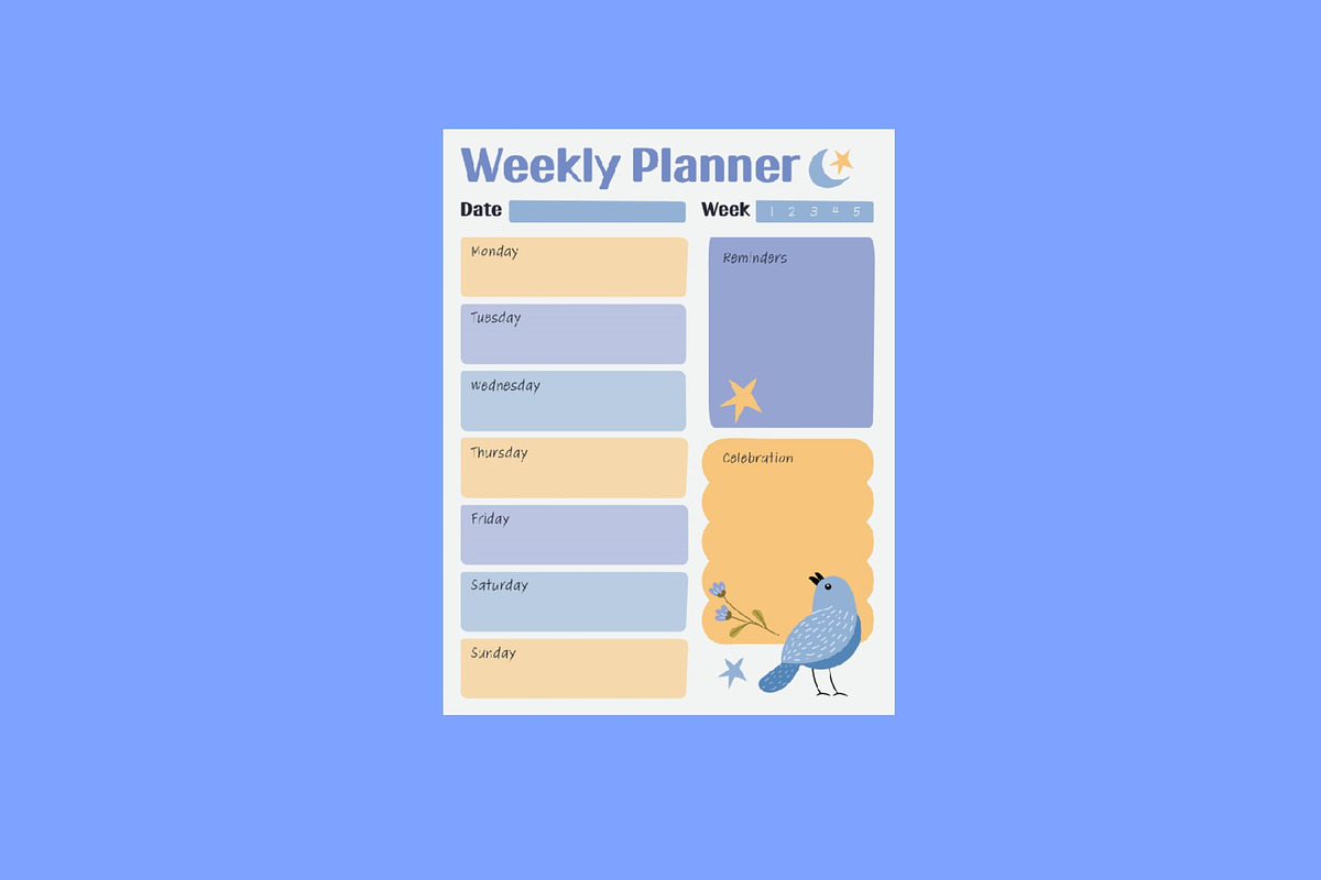 Daily And Weekly Planner, a Templates & Theme by studiogstock (Photo 2 of 4)