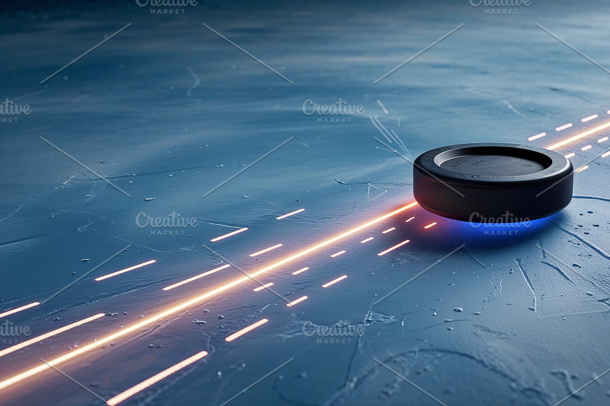 Circular black smart speaker puck, an Illustration by wavebreak