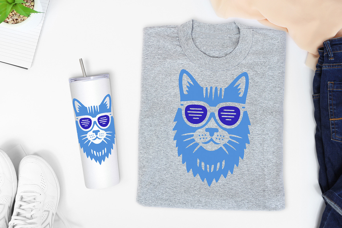 Cat in Sunglasses Sublimation Design, an Object Graphic by ArtIrisArt (Photo 3 of 5)