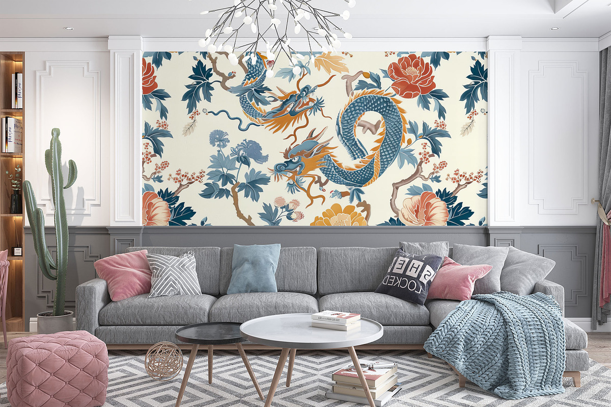 Chinoiserie Print Seamless Patterns, a Pattern Graphic by Olya Creative (Photo 3 of 20)