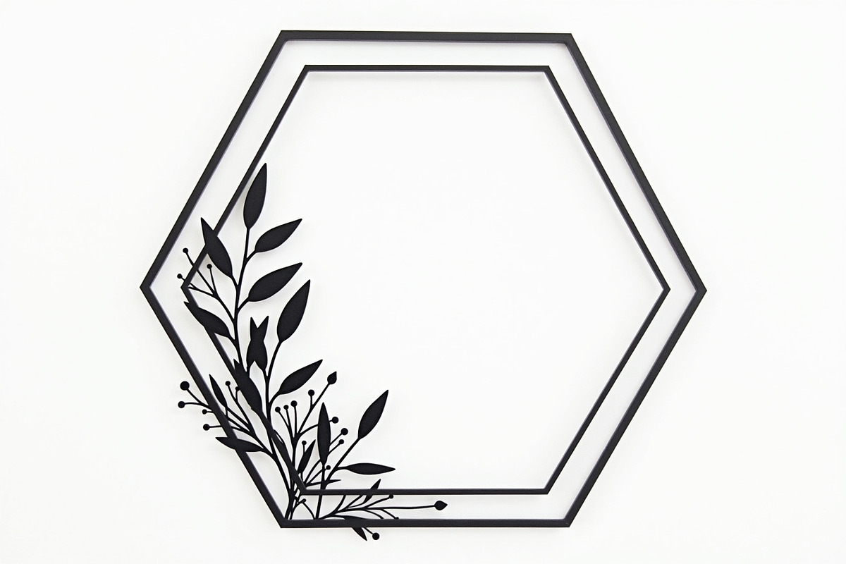 Floral Laser Cut Frame Set, an Illustration by Creativeshirt (Photo 6 of 9)