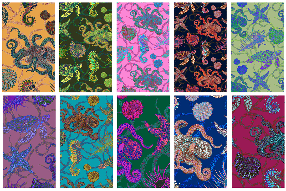 Marine Fauna, a Decorative Illustration by Andre_Eva (Photo 7 of 7)