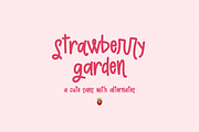 Strawberry Garden Sans, a Handwritten Font by Beck McCormick (Thumbnail 1 of 10)