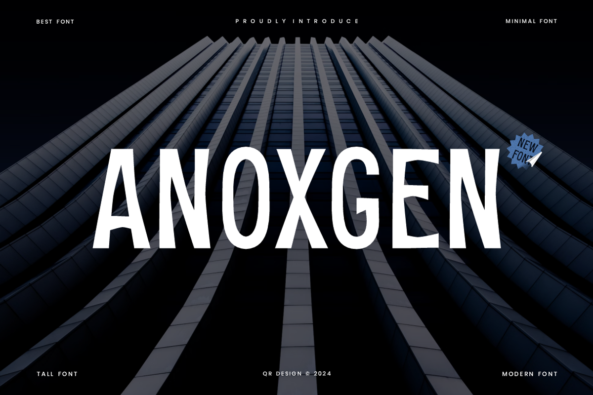 Anoxgen - Modern Sans Font, a Sans Serif Font by QR Design Studio (Photo 1 of 6)