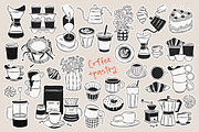 Naive coffee and pastry doodles, an Object Graphic by DesignThatMatters (Thumbnail 10 of 14)