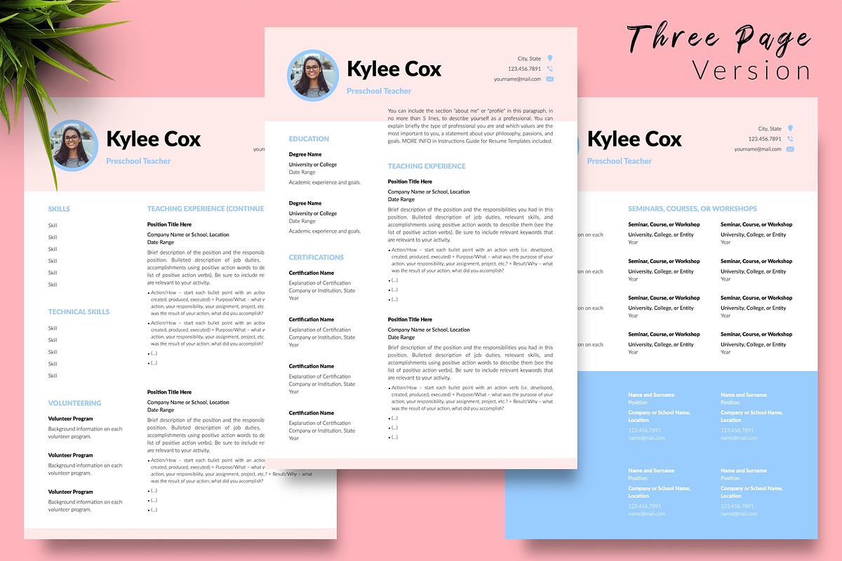 Teacher Resume Design / CV - Kylie, a Resume Template by Templates Design Co. (Photo 4 of 17)