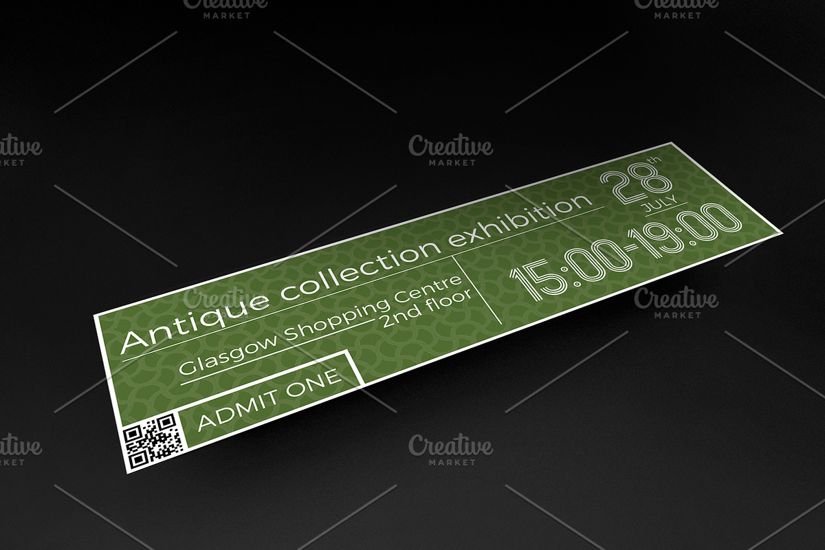 Multipurpose Classy Event Ticket, an Invitation Template by Konakchiev (Photo 3 of 3)