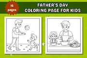 Father's Day Coloring Page For Kids, a Person Illustration by Salaly (Thumbnail 2 of 4)