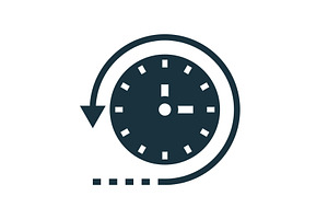 Clock turning back time representing, an Object Illustration by Aimagenarium@gmail.com