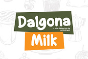 Dalgona Milk - Cute Font, a Handwritten Font by Salamahtype (Thumbnail 1 of 7)