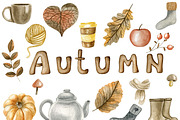 Cozy watercolor autumn, a Decorative Illustration by ViolettaKh (Thumbnail 5 of 5)