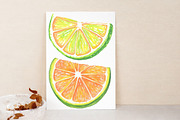 Watercolor Citrus Fruit Clipart, an Illustration by Libby Wishes (Thumbnail 3 of 7)