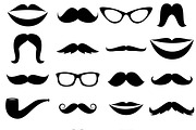 Mustache & Lips Vectors and Clipart, an Illustration by PinkPueblo (Thumbnail 2 of 3)