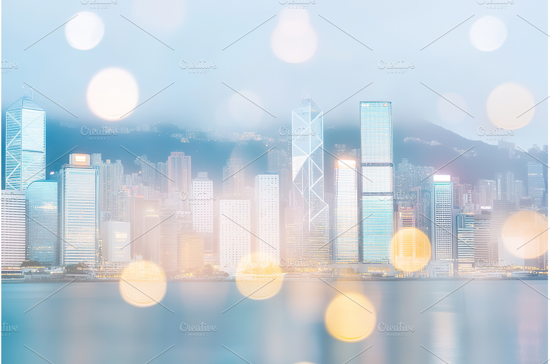 Skyscrapers silhouette in a modern, an Architecture Photo by Lermont51