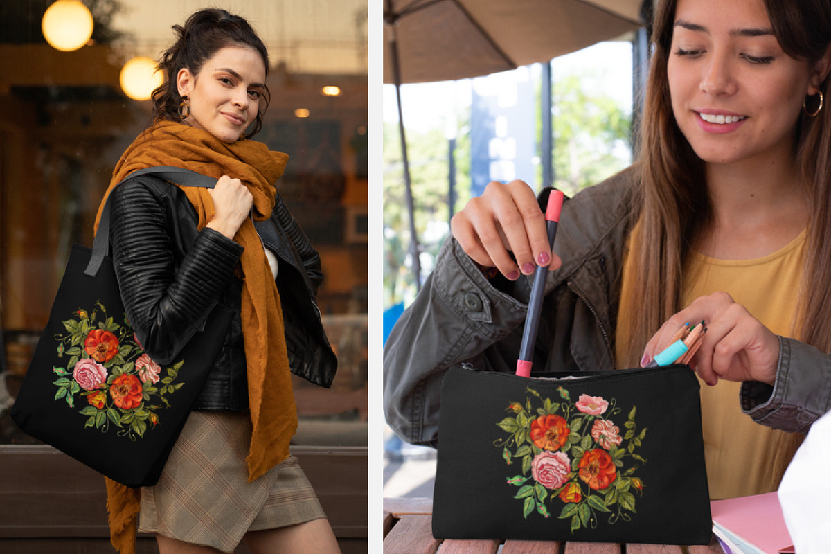 Embroidery roses and peonies, an Illustration by Matrioshka (Photo 8 of 9)