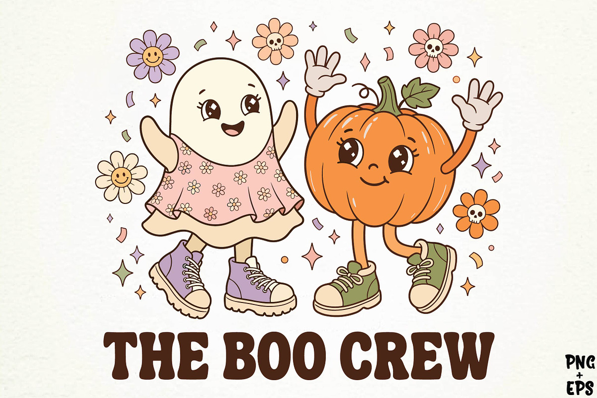 Retro Cute Halloween Sublimation, a Seasonal Illustration by DreamPrint404 (Photo 1 of 6)