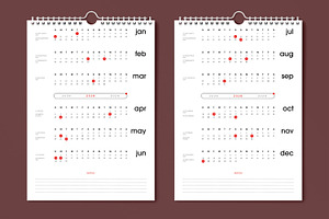 2026 Minimal Wall Calendar Template, a Stationery Template by MightyDesign