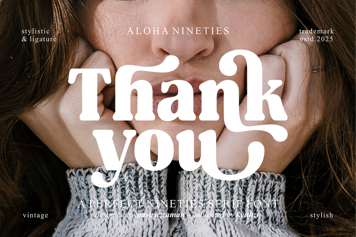 Aloha Nineties - Retro Serif Font, a Serif Font by Keithzo (Photo 10 of 10)