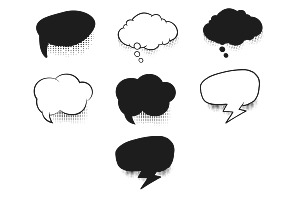 Comic Speech Bubbles Set 2 Procreate