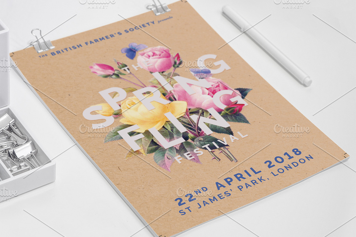 Spring Festival Flyer Template, a Flyer Template by Cyrah's Collection (Photo 2 of 2)