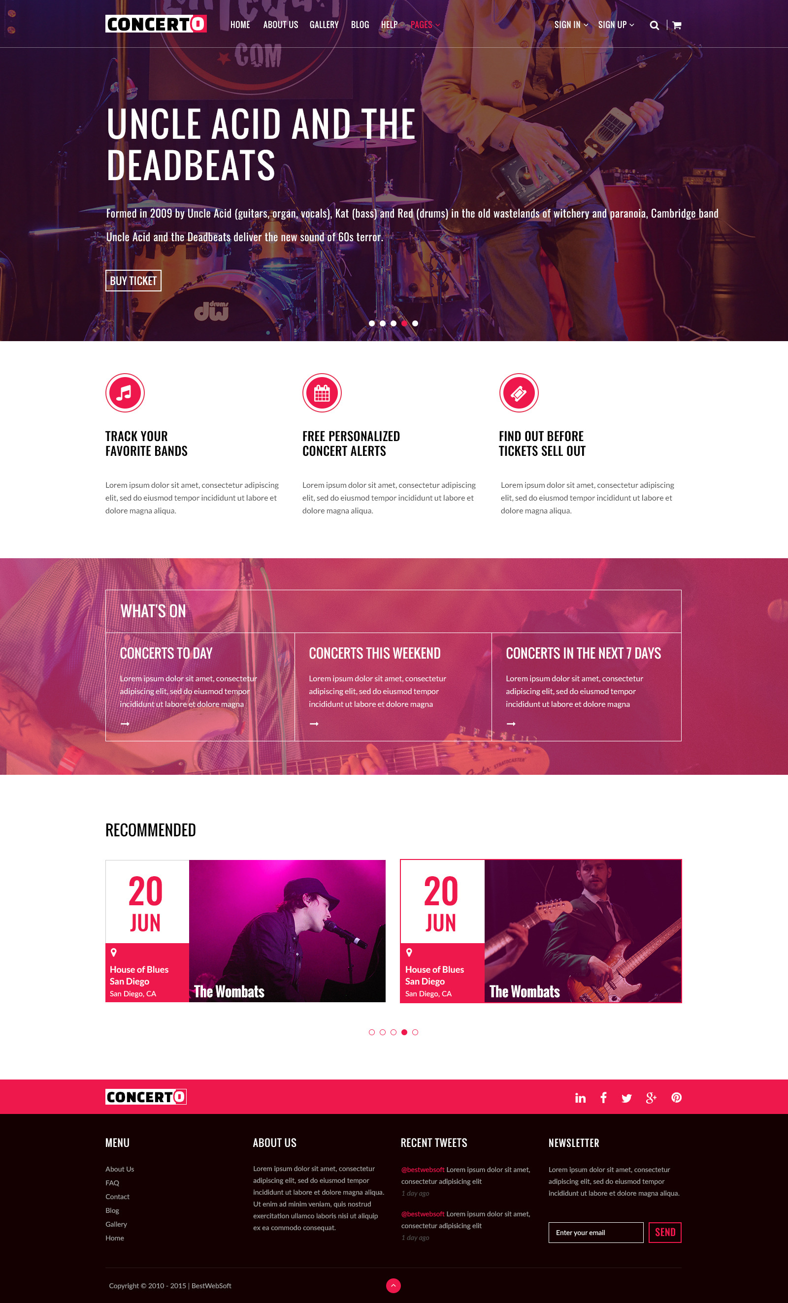 Concerto  Music Events  Tickets by Bestwebsoft  Creative Market
