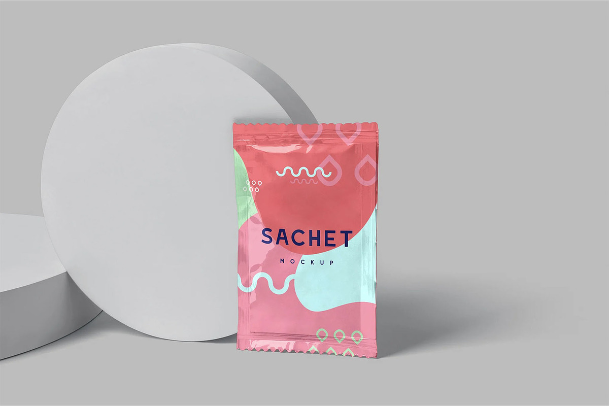Rectangular Sachet Mockups, a Packaging Mockup by megostudi0 (Photo 3 of 6)
