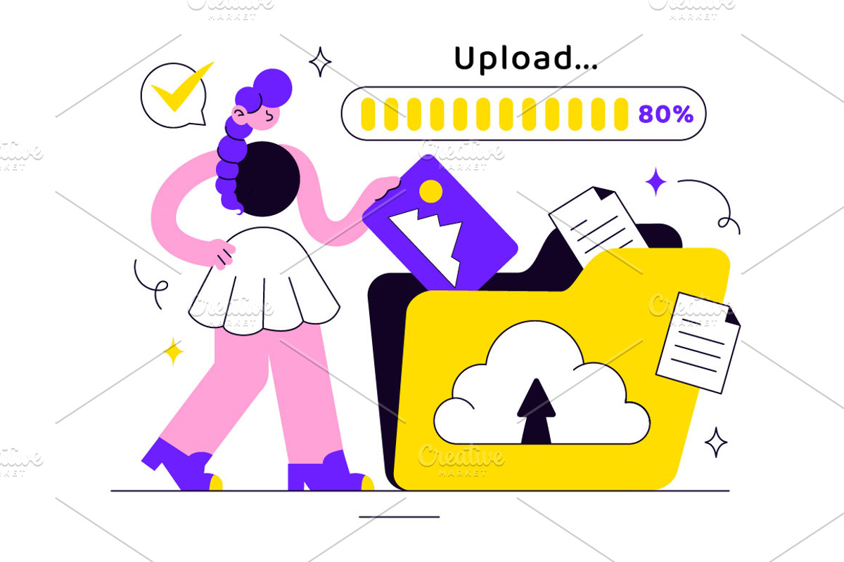10 Upload Document Illustration, an Object Illustration by denayunebgt (Photo 4 of 4)