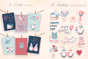 Valentine's Day Stickers & Patterns