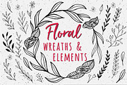 Hand Drawn Floral Wreaths + Elements, an Illustration by Anna Freya (Thumbnail 8 of 8)