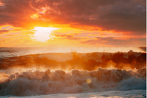 Sun Shining Over Horizon At Sunset, a Nature Photo by Our Amazing World