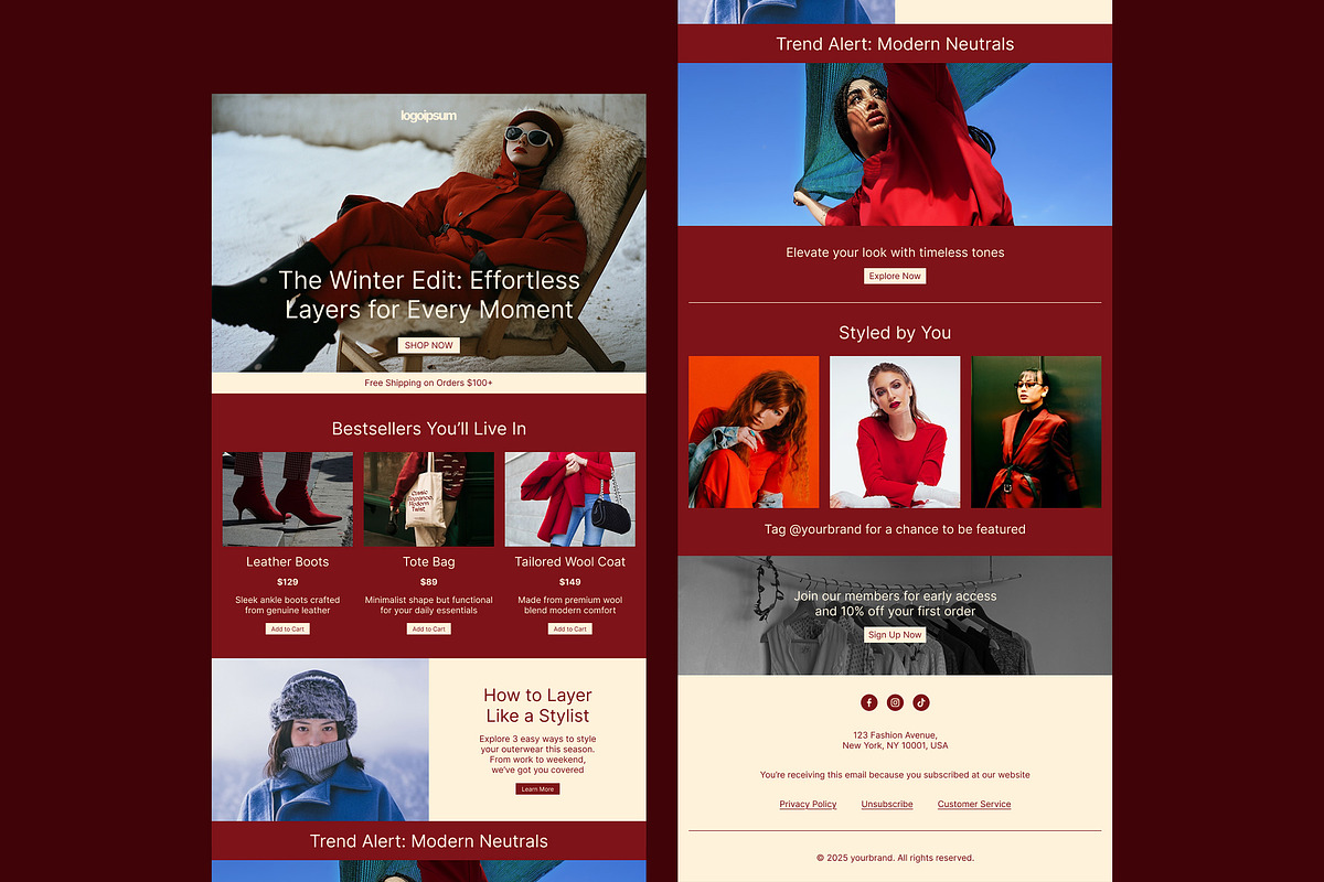 Fashion Sale Email Newsletter preview 3