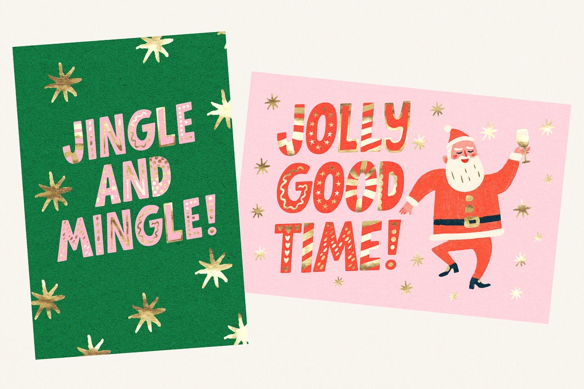 Club Merry Layered Font, a Sans Serif Font by Nicky Laatz (Photo 9 of 12)