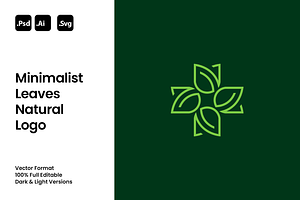 Minimalist Leaves Natural Logo, a Branding & Logo Template by Luxury Logos