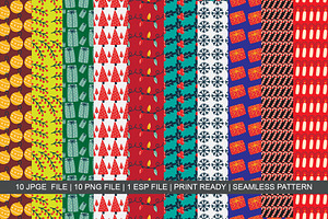 10 Seamless christmas digital paper