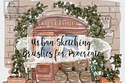Urban Sketching Procreate Brushes, a Brush Add-On by BooStudio (Thumbnail 1 of 7)