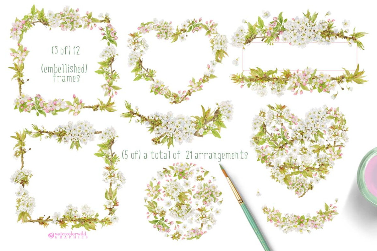 Blossom - Design Pack!, an Illustration by watercolorwild.graphics (Photo 3 of 9)
