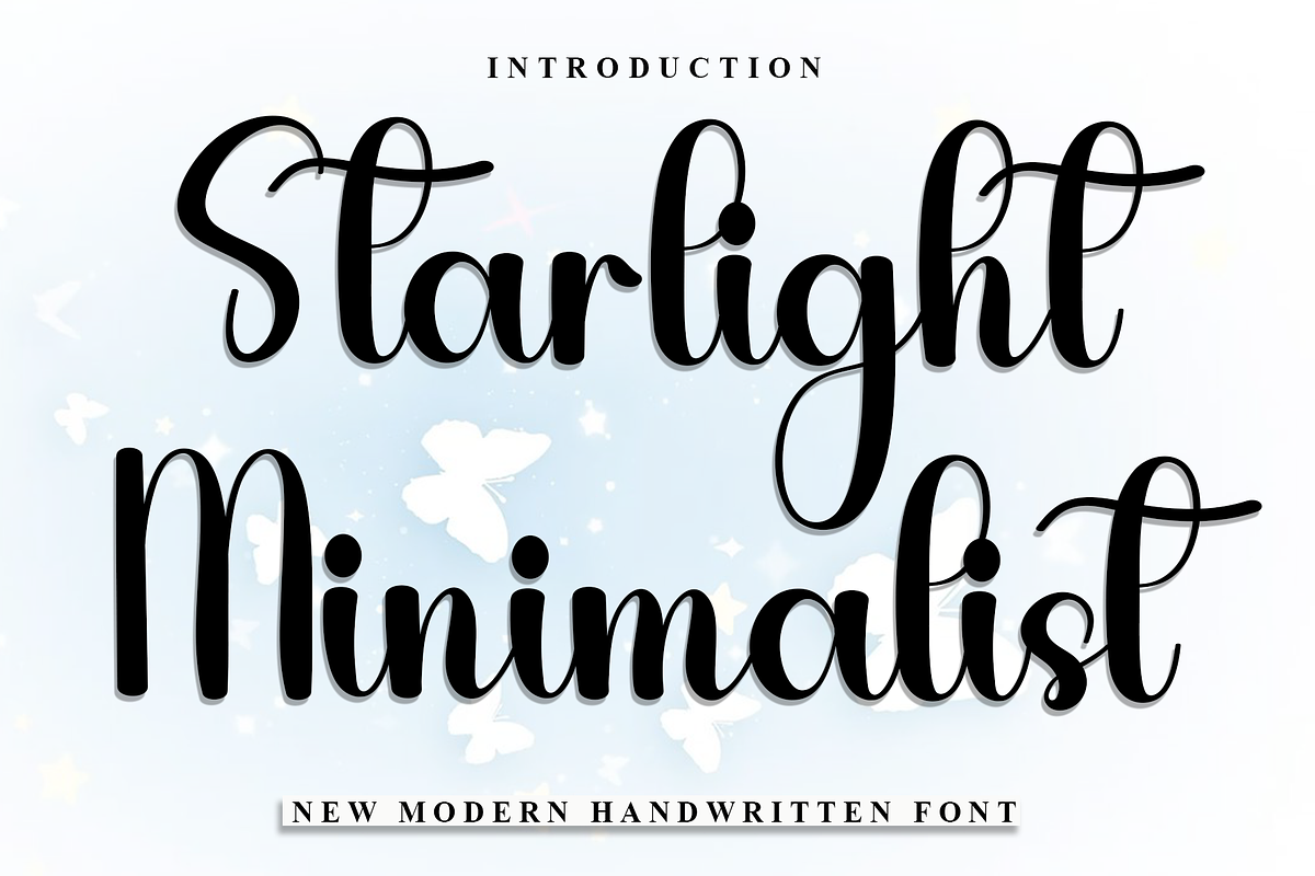 Starlight Minimalist, a Handwritten Font by InermediaSTUDIO (Photo 1 of 8)