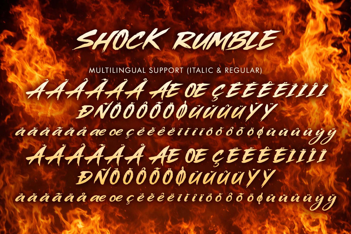 Shock Rumble, a Handwritten Font by Yoga Letter (Photo 8 of 8)