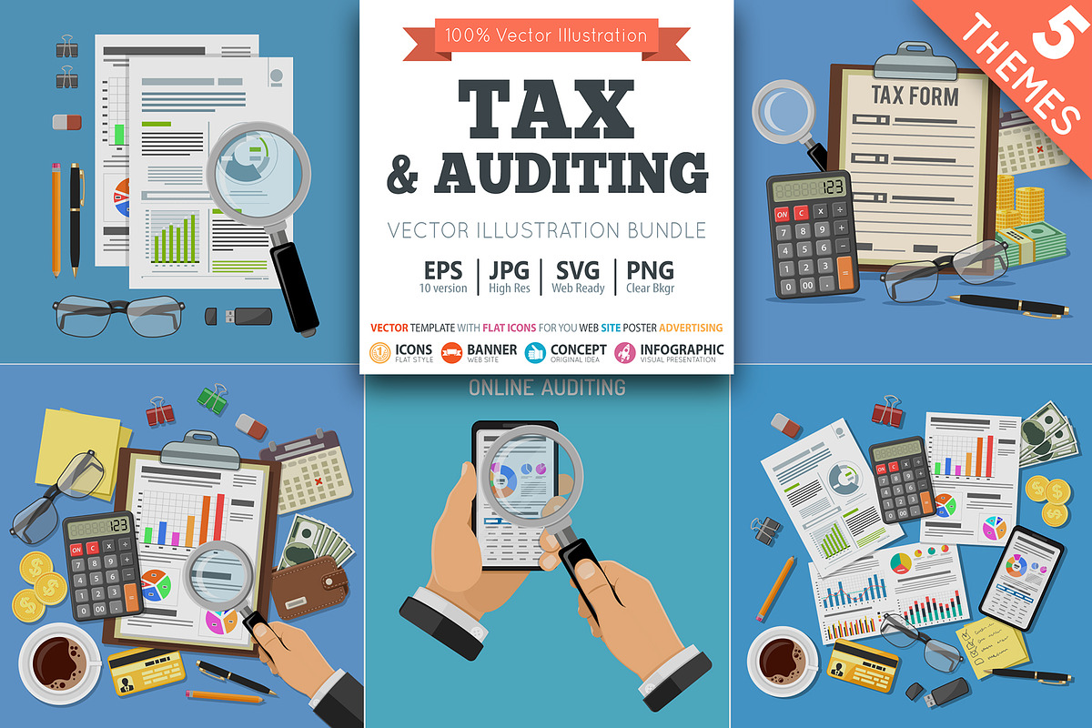 Tax, Auditing and Test Themes, a Finance Illustration by TAlex (Photo 1 of 7)