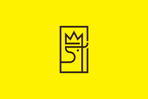 Deer crown modern minimal logo, a Branding & Logo Template by Your Choice Art