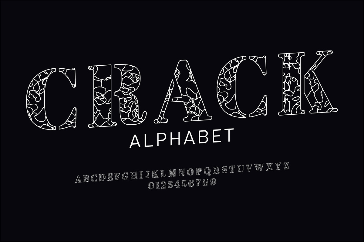 Cracked Colorful Font Set, a Graphic by Pro_Vector (Photo 2 of 4)