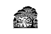 Romantic Asian Landscape SVG Set, an Object Graphic by Gfx_Store (Thumbnail 10 of 13)
