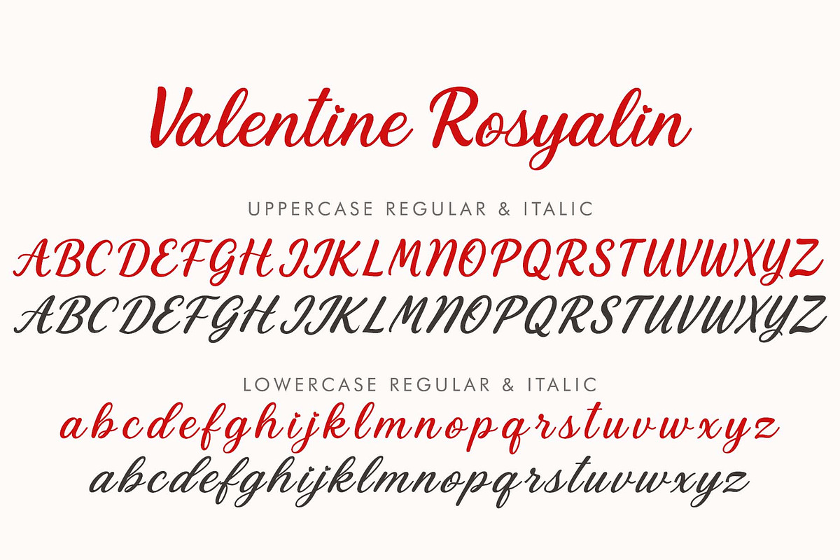 Valentine Rosyalin, a Handwritten Font by Yoga Letter (Photo 9 of 10)